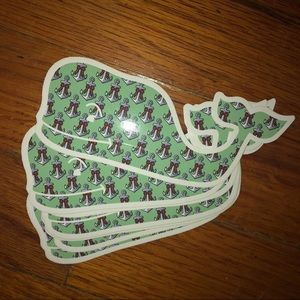 Anchor Ribbon Holiday Good Tiedings Whale Sticker